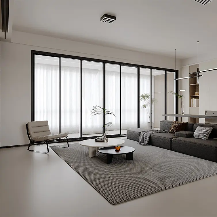 Finestra scorrevole panoramica sul balcone